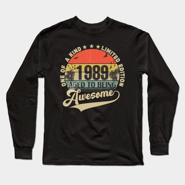 Vintage Year 1989 Long Sleeve T-Shirt by Stellar21